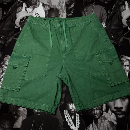 Zara Cargo Shorts XL Faded Green
