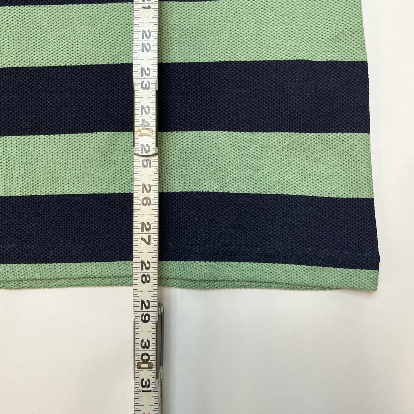 Zara Mens Mesh Short Sleeve Polo Shirt XL Green Black Used