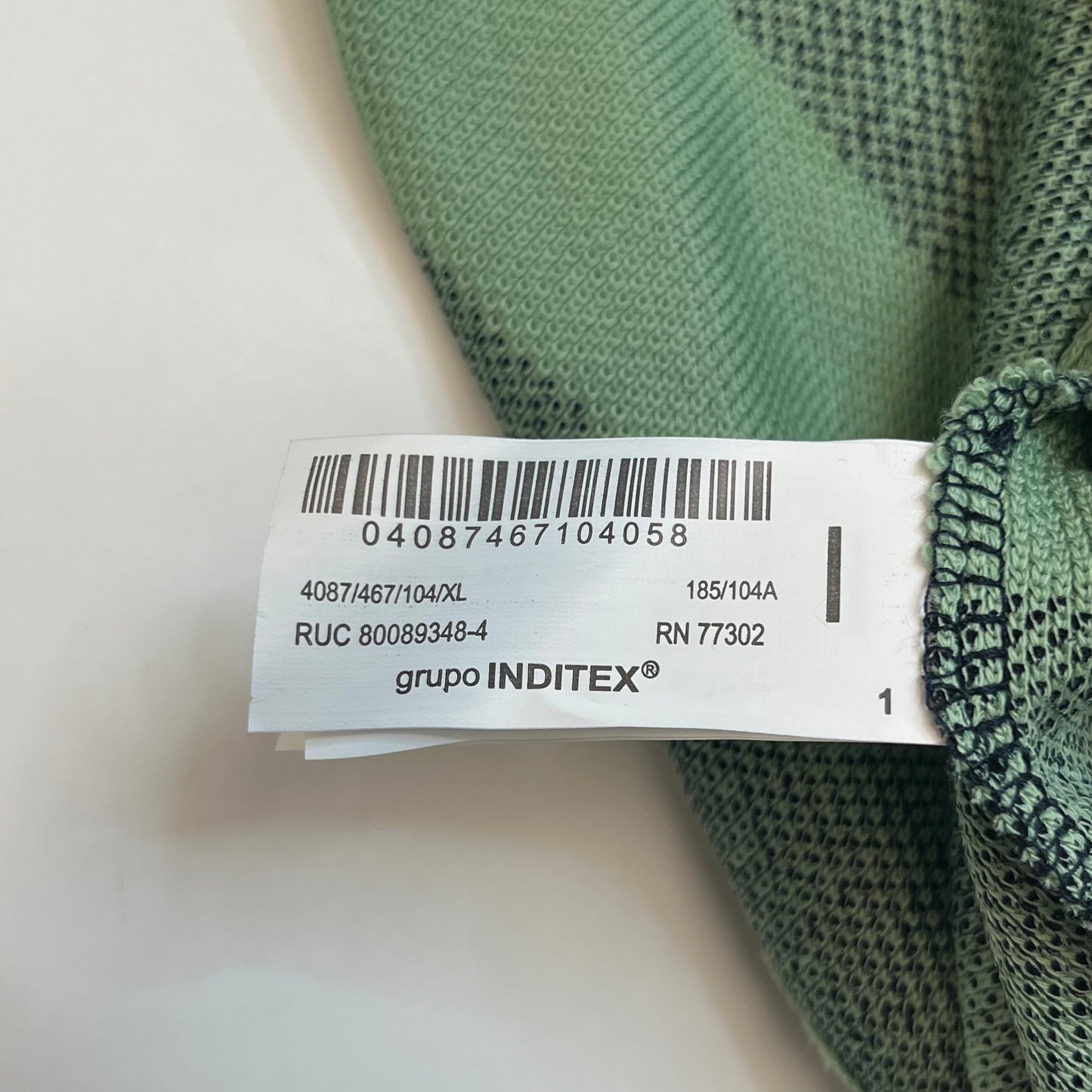 Zara Mens Mesh Short Sleeve Polo Shirt XL Green Black Used