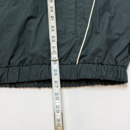 Zara Men's Track Jacket XL Dark Green Nylon Piping Full Zip Windbreaker NWT