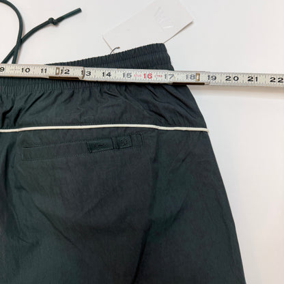Zara Men's Track Pants XL - Dark Green Nylon Drawstring Joggers