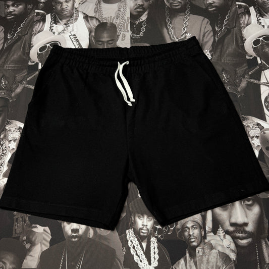 Zara Ribbed Standard Print Shorts Black XL