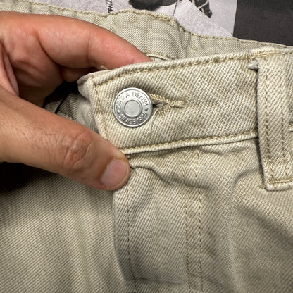 Zara Twill Cargo Bermuda Shorts Beige Size 36