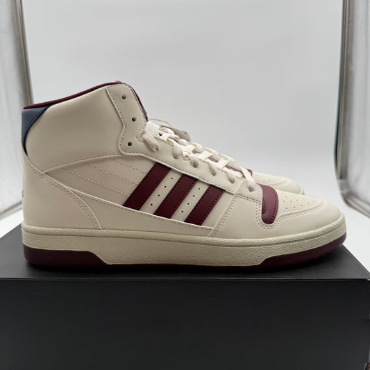 New adidas Break Start Mid Sneakers Cloud White/Shadow Red/Dark Blue Size 10.5