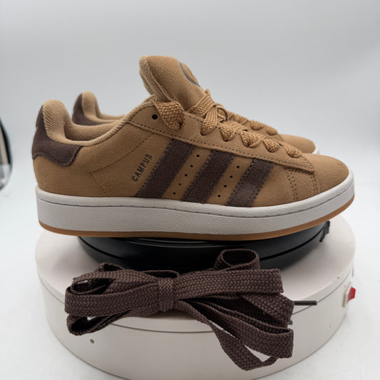 adidas Campus 00s Women's Suede Sneakers, Size 5, Tan/Brown Gum Platform, JI1022