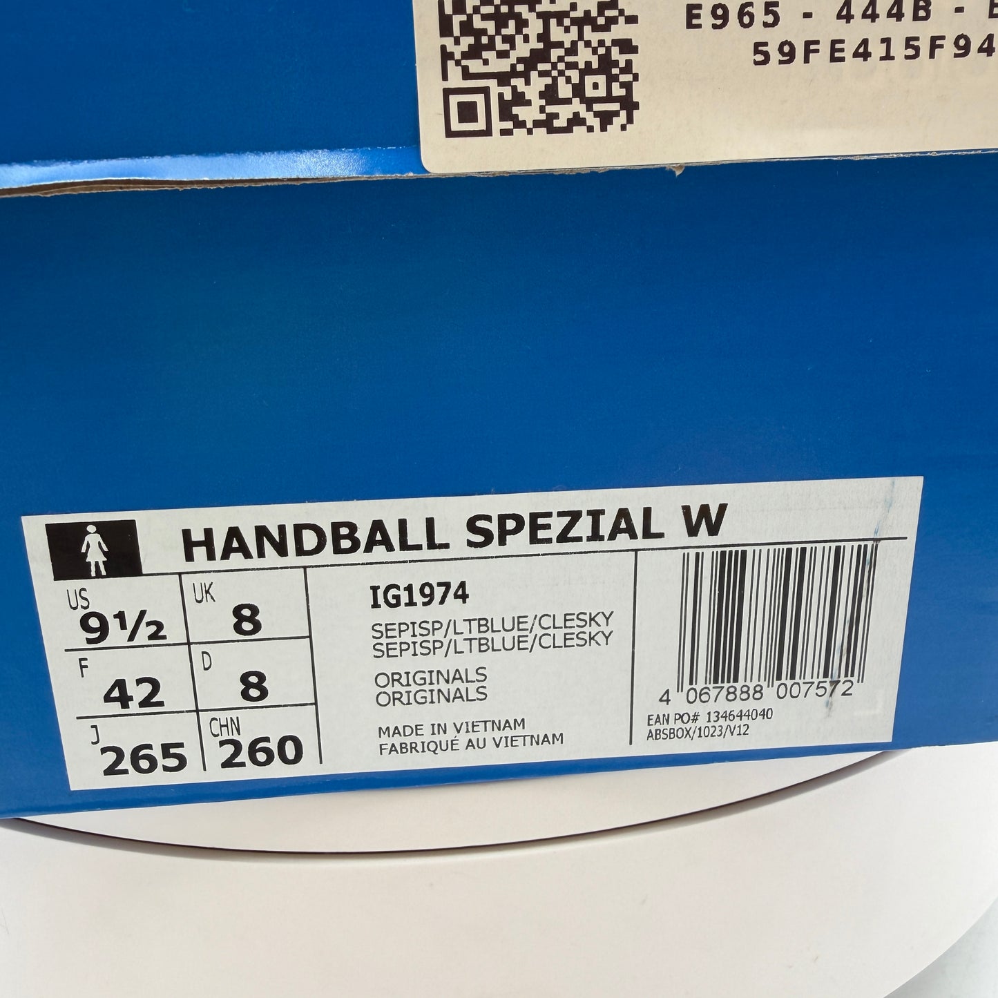 adidas Women's Handball Spezial Semi Pink Spark Blue IG1974 Size 9.5 Used With Box