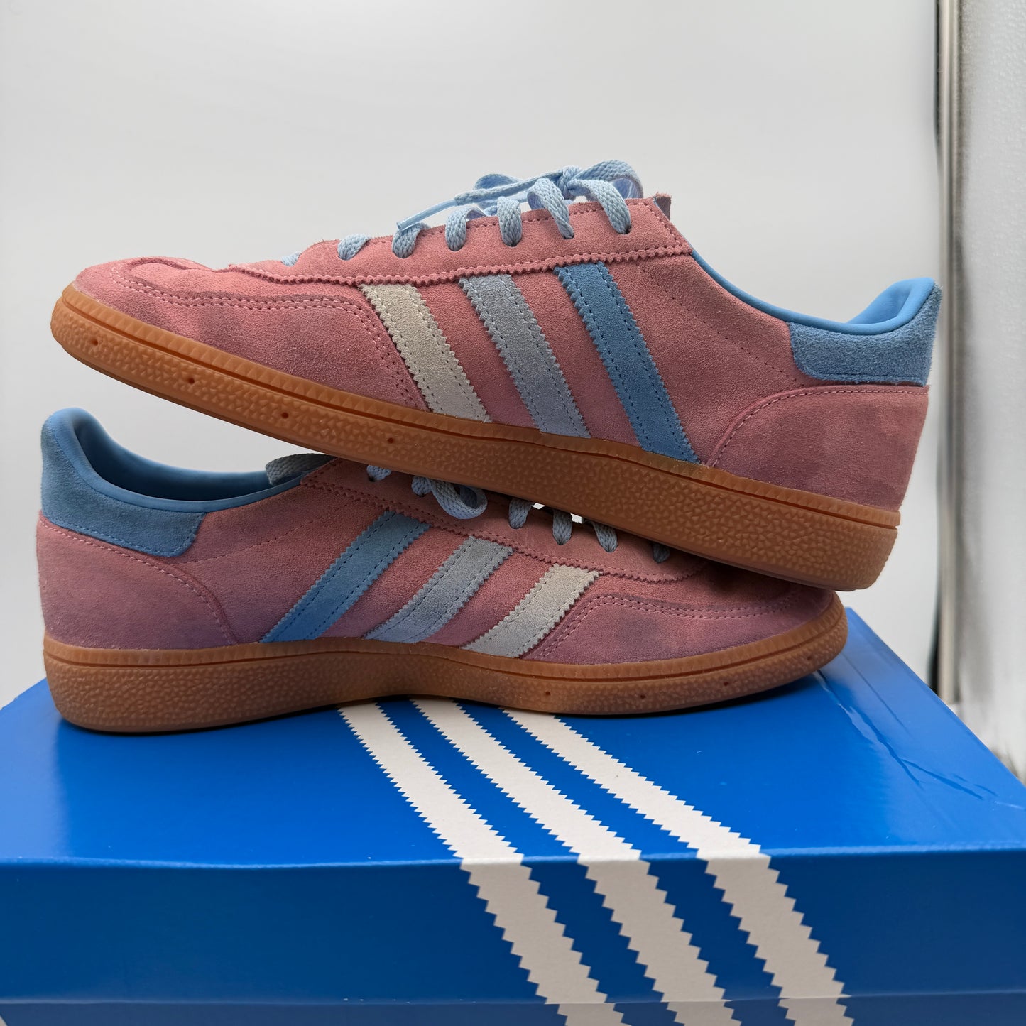 adidas Women's Handball Spezial Semi Pink Spark Blue IG1974 Size 9.5 Used With Box