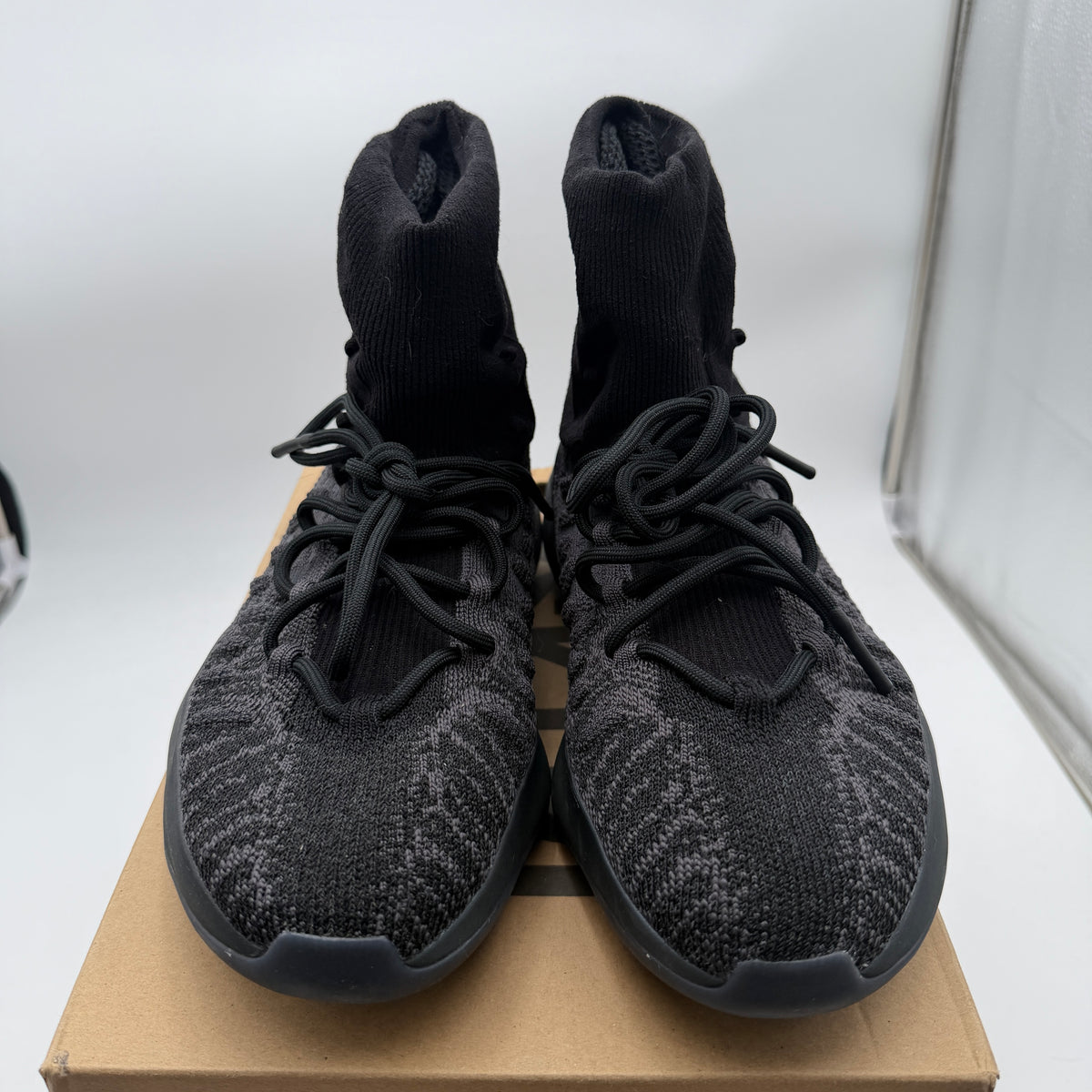 adidas Yeezy BSKTBL Knit Slate Onyx Black Sneakers Size 10 HQ6762
