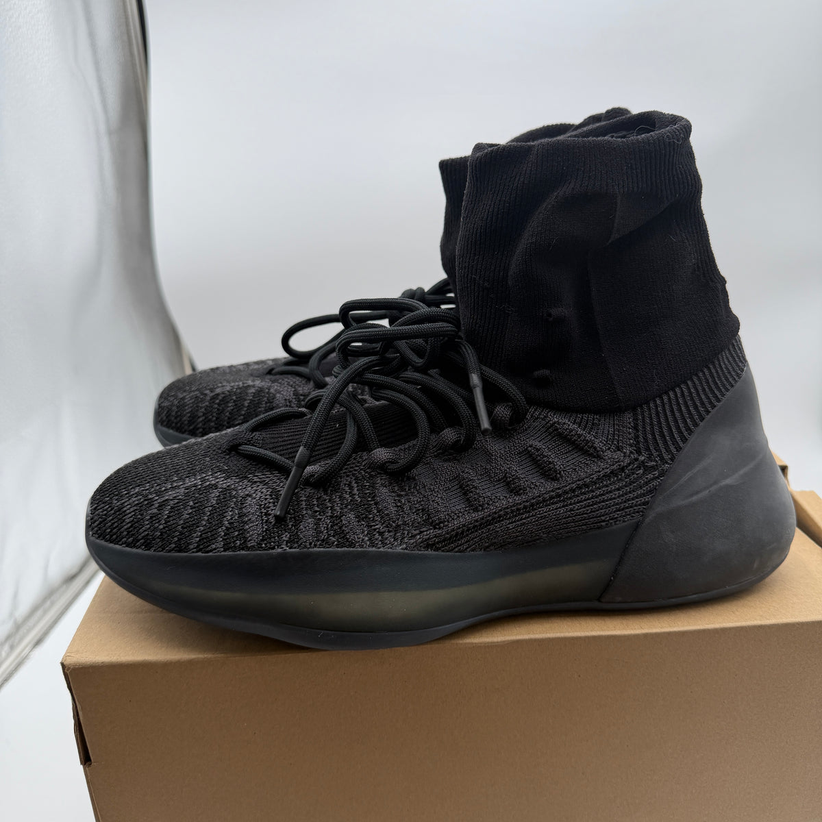 adidas Yeezy BSKTBL Knit Slate Onyx Black Sneakers Size 10 HQ6762