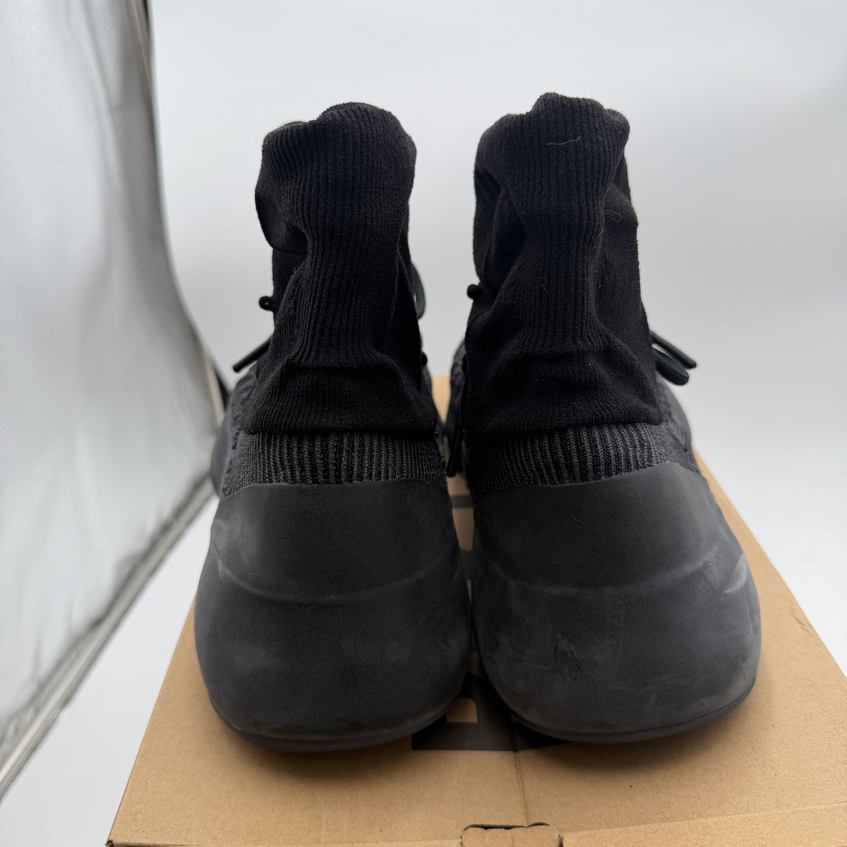 adidas Yeezy BSKTBL Knit Slate Onyx Black Sneakers Size 10 HQ6762