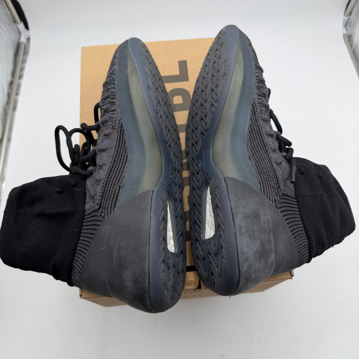 adidas Yeezy BSKTBL Knit Slate Onyx Black Sneakers Size 10 HQ6762