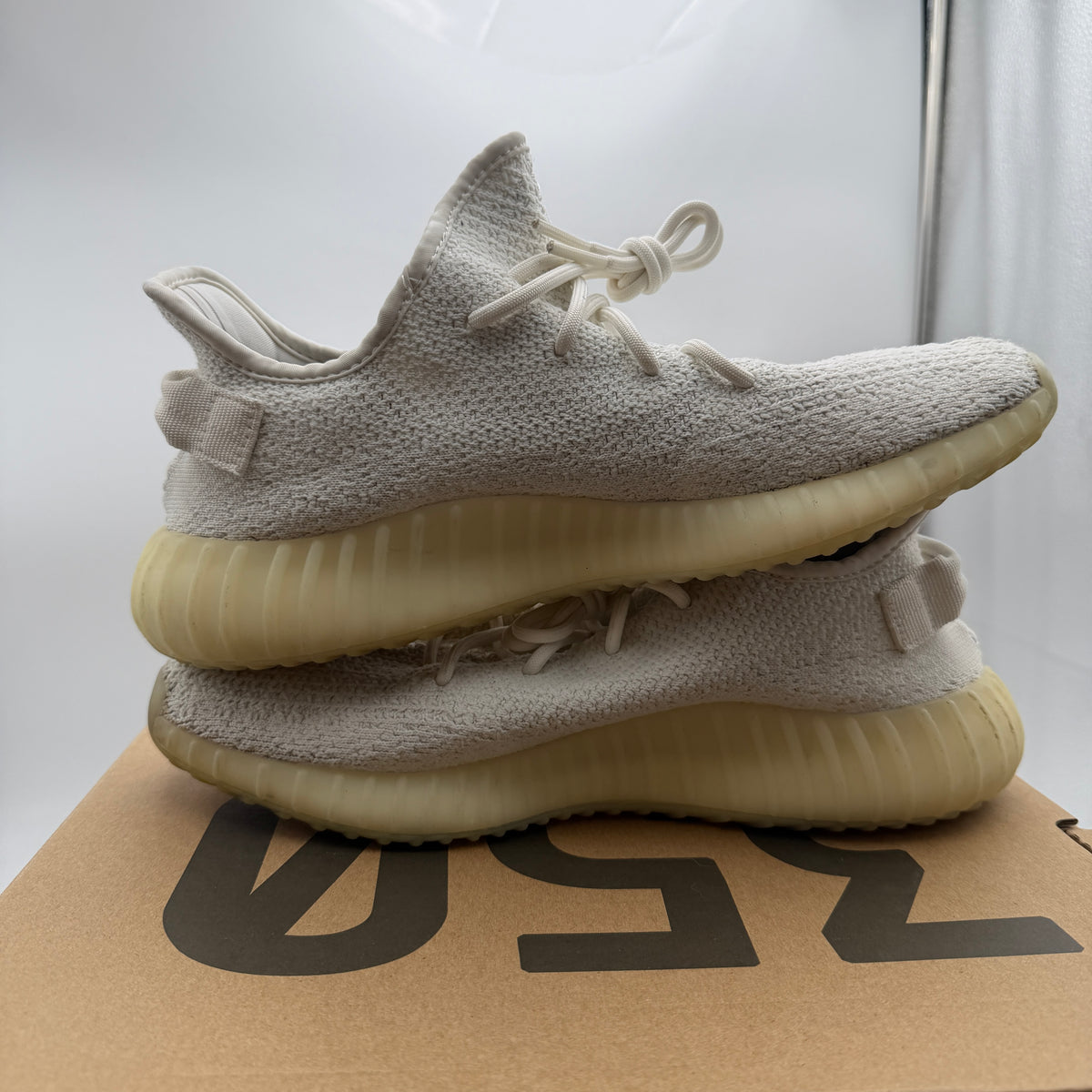 adidas Yeezy Boost 350 V2 Cream Triple White Sneakers Size 10.5