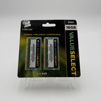 Corsair ValueSelect 16GB DDR3 1333MHz SO-DIMM RAM Kit - Black